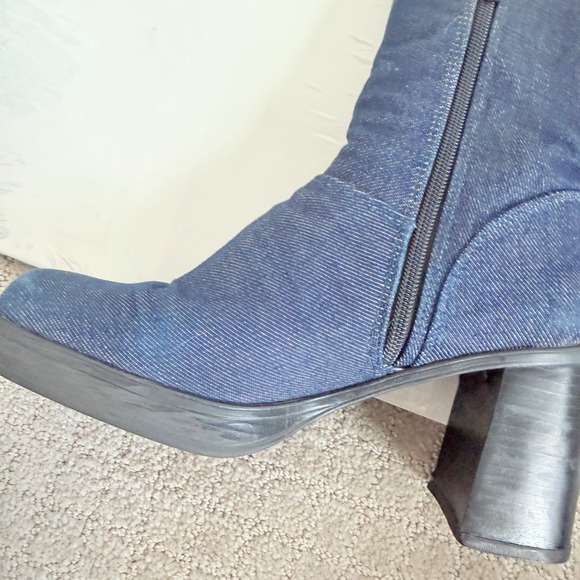 Vintage Y2K Tommy Hilfiger Denim Platform Booties Size 9 - Picture 15 of 15